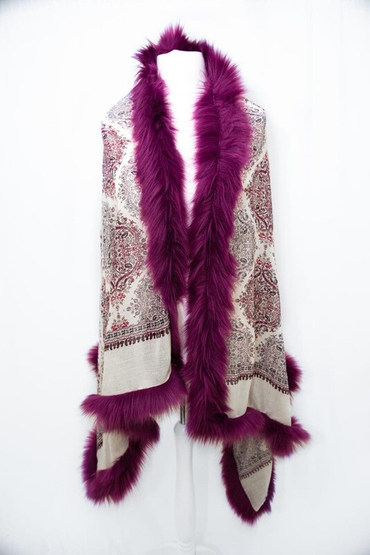 Fur Trimmed Scarf