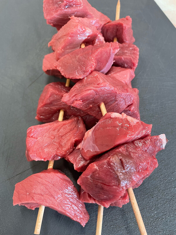 Brochettes de bœuf nature
