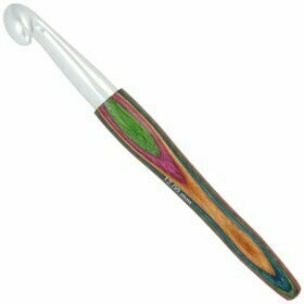 nhnhn 12 H/äkelnadeln Multicolor Aluminium Stricknadeln Weichen Griff Mit Ergonomischem Griff H/äkelnadel Garn Weben H/äkelnadeln DIY Handwerk Werkzeuge