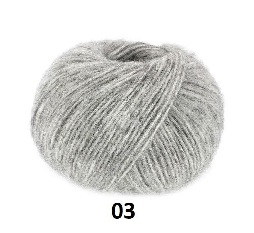 NATURAL ALPACA PELO, Farbe & Bestand: 03-Hellgrau meliert