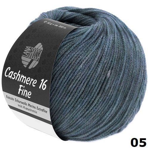 CASHMERE 16 FINE, Farbe & Bestand: 005-Graublau*