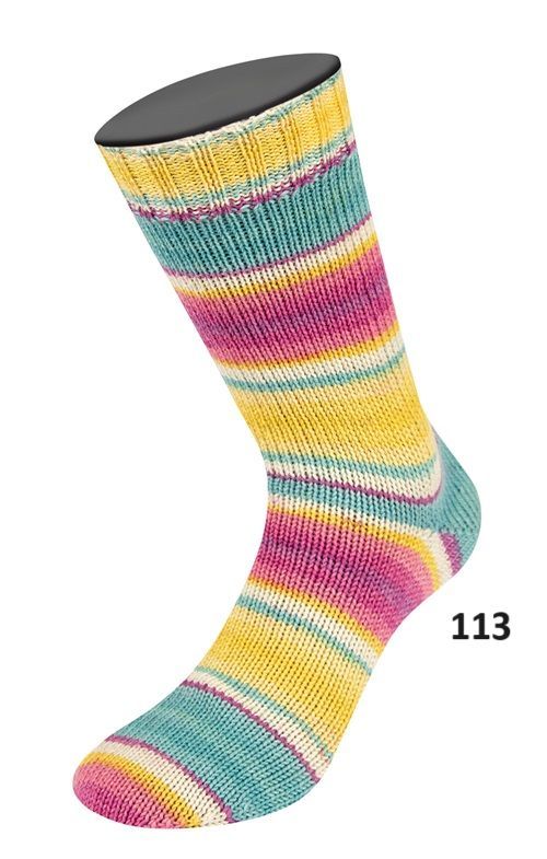 Sockenwolle LANDLUST 4-fädig/100g                                 Diverse Designs, Farbe & Bestand: 113 | EAN: 4033493336918