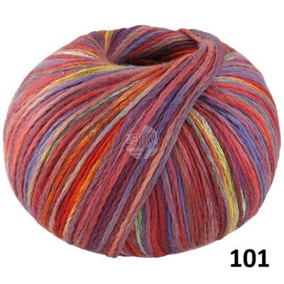 COTONELLA MULTI, Farbe & Bestand: 101-Dunkelrot/Blau/Gelb/Orange bunt