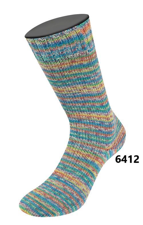 Sockenwolle Meilenweit 4-fädig/100g                 COTTON BAMBOO SOLE MIX, Farbe & Bestand: 6412