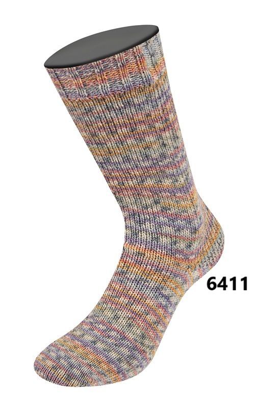 Sockenwolle Meilenweit 4-fädig/100g                 COTTON BAMBOO SOLE MIX, Farbe & Bestand: 6411