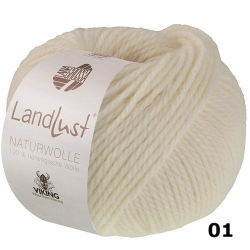 LANDLUST NATURWOLLE, Farbe & Bestand: 01-Wollweiß