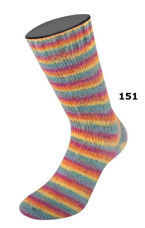 MEILENWEIT COSY SOCKS Multi Stripes, Farbe & Bestand: 151 | EAN: 4033493400329
