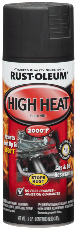 Rust-Oleum High Heat Automotive Spray Paint Black Flat