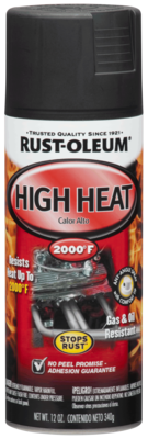 Rust-Oleum High Heat Automotive Spray Paint Black Flat