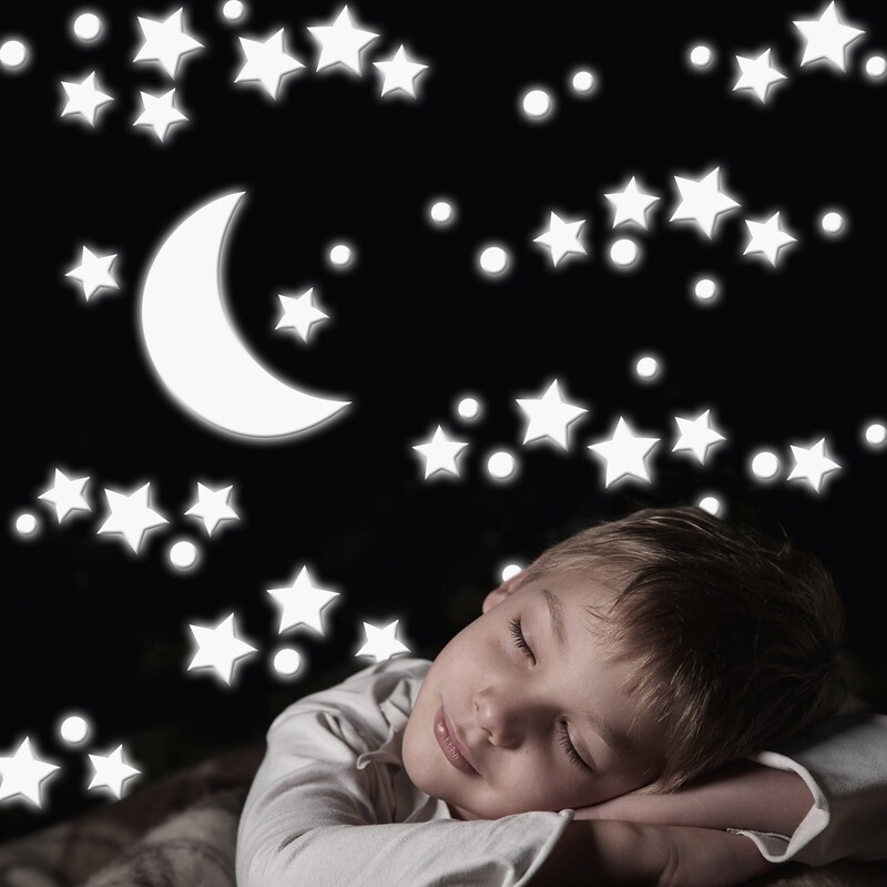 Crearreda 18003 - White Stars Glow in the Dark Foam Sticker