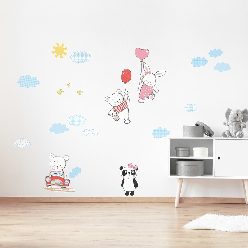 Crearreda 18307 - Funny Bears Adhesive Wall Sticker