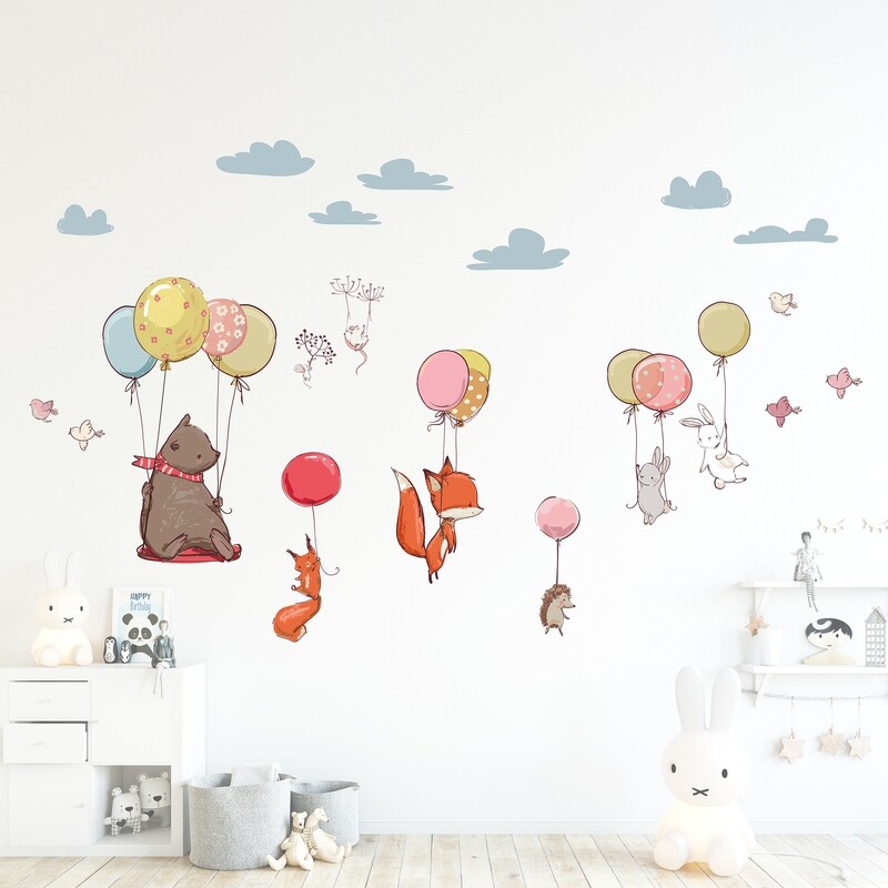 Crearreda 18308 - Flying Animals Self Adhesive Wall Sticker