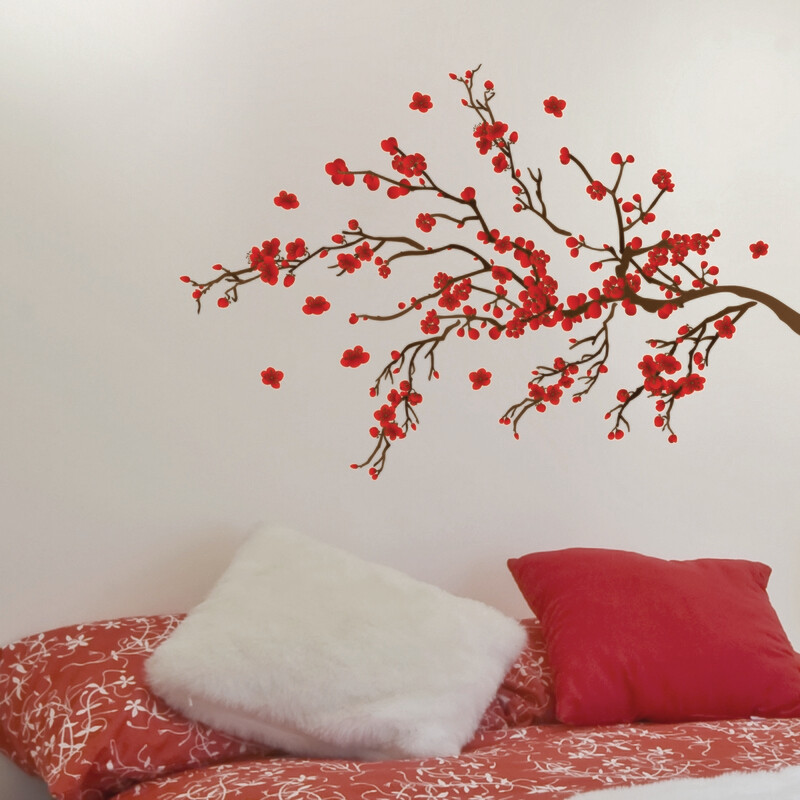 Crearreda 58105 - Red Ramage Self Adhesive Wall Sticker