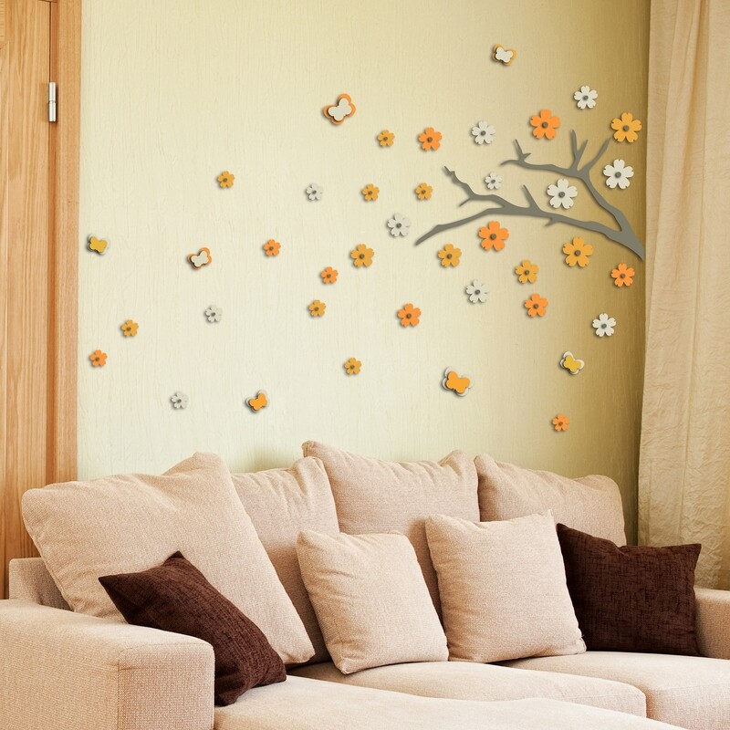 Crearreda 58502 - Japanese Branch Self Adhesive Removable Foam Sticker