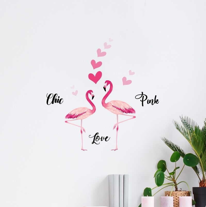 Crearreda 59175 - Flamingos Self Adhesive Wall Sticker