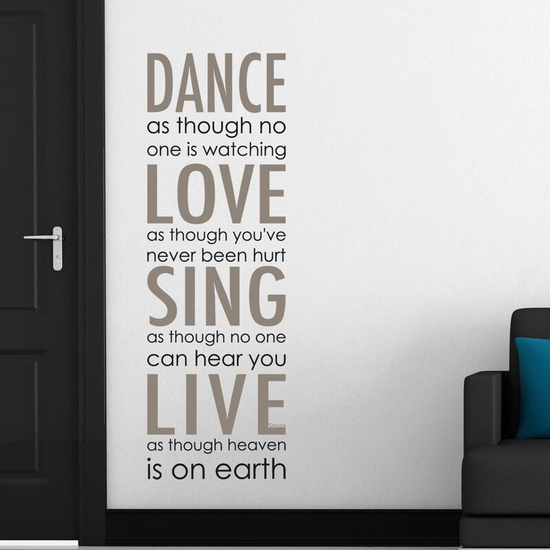Crearreda 82003 - Dance Love Sing Live Self Adhesive Wall Quote