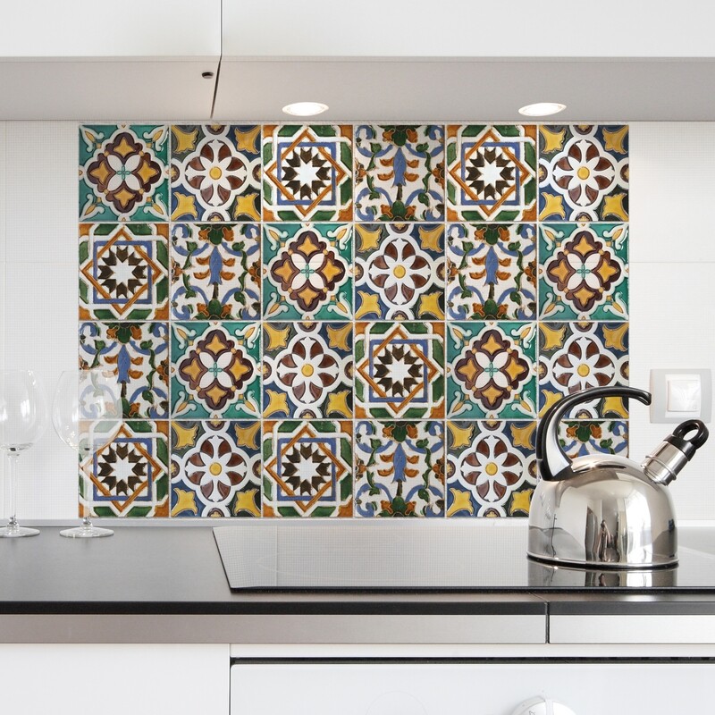 Green Tiles Self Adhesive Kitchen Panel