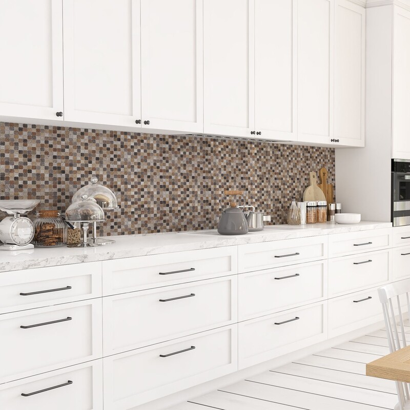 Crearreda 67313 - Brown Mosaic Self Adhesive Backsplash