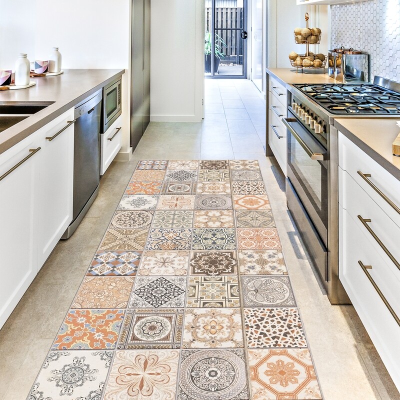 Crearreda 83126 - Persian Tiles Self Adhesive Vinyl Runner