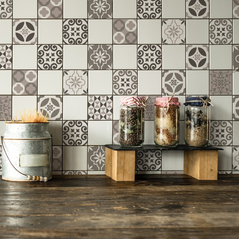 Crearreda 31219-Brown Self Adhesive Tile Cover