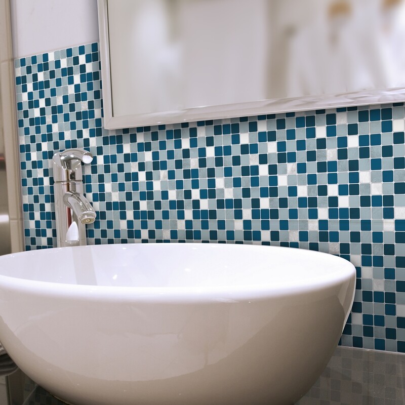 Crearreda 31218 -Dark Blue Self Adhesive Tile Cover