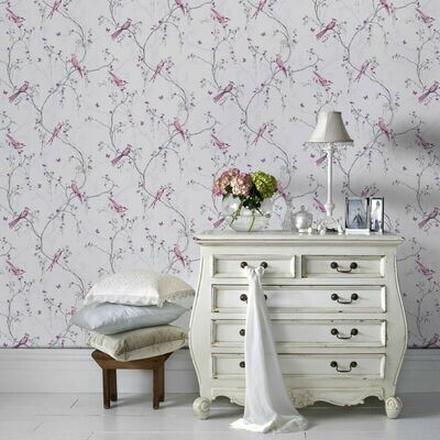 Songbird Lilac Wallpaper