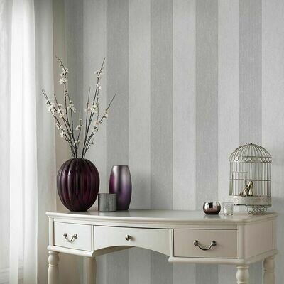 Mercury Stripe Silver Wallpaper