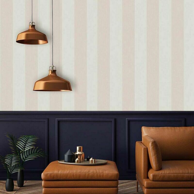 Mercury Stripe Rose Gold Wallpaper