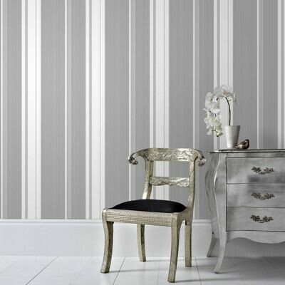 Gradient Stripe Silver Wallpaper