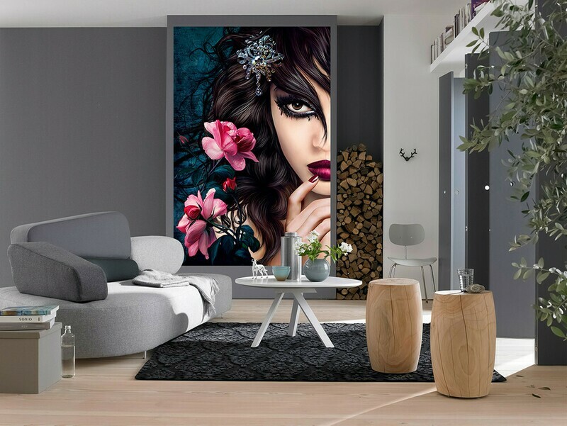 Midnight Rose Wall Mural