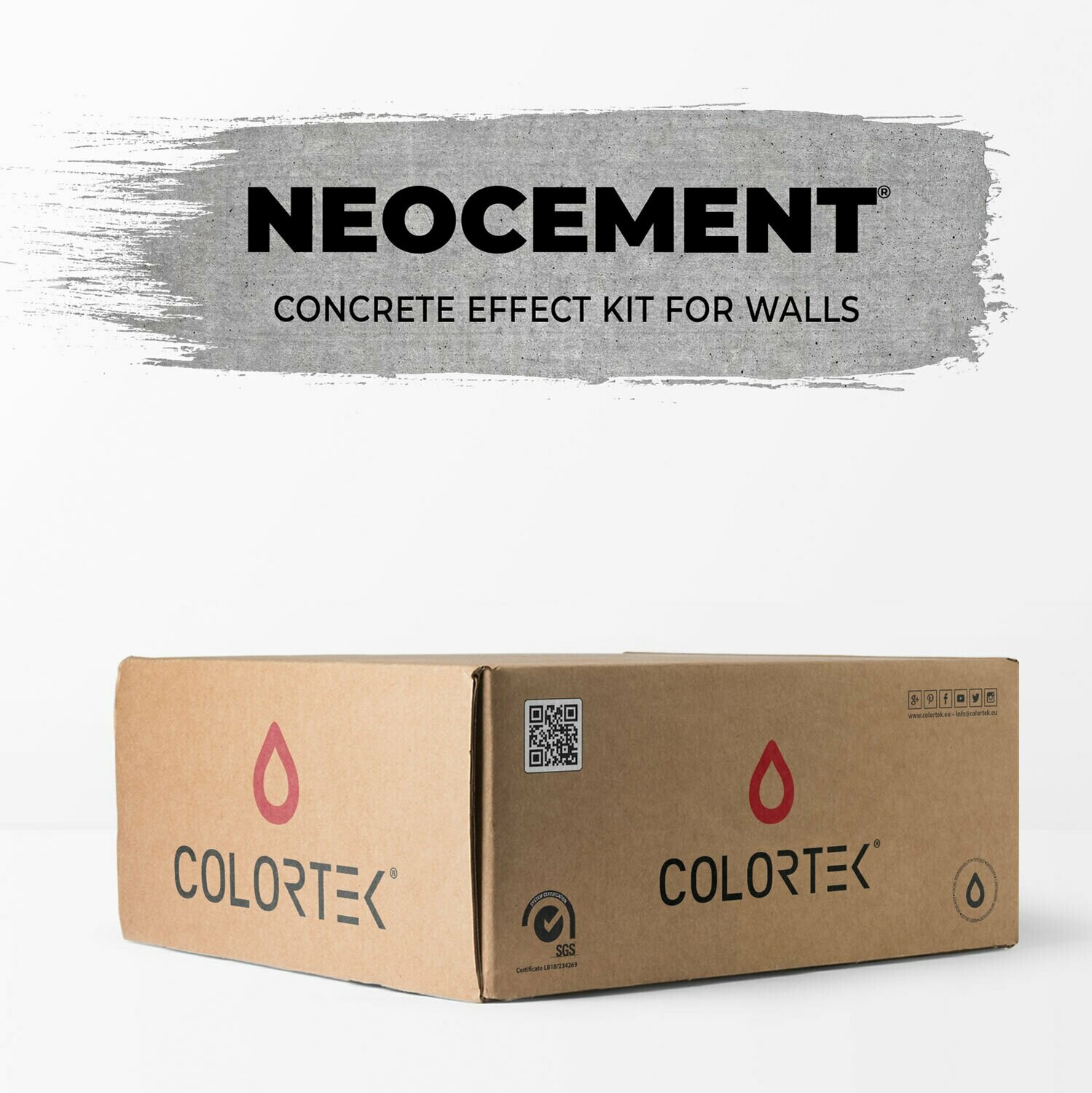 Neocement - Concrete Effect Kit for Walls 4 sqm