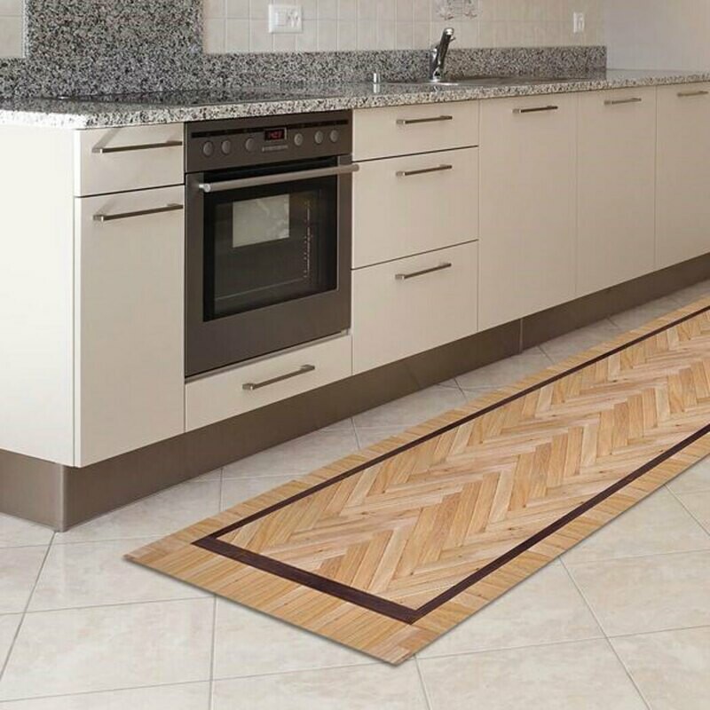 Crearreda 83137 - Old Style Parquet Self Adhesive Vinyl Runner