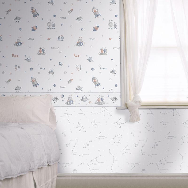 CONSTELLATION II Grey Wallpaper