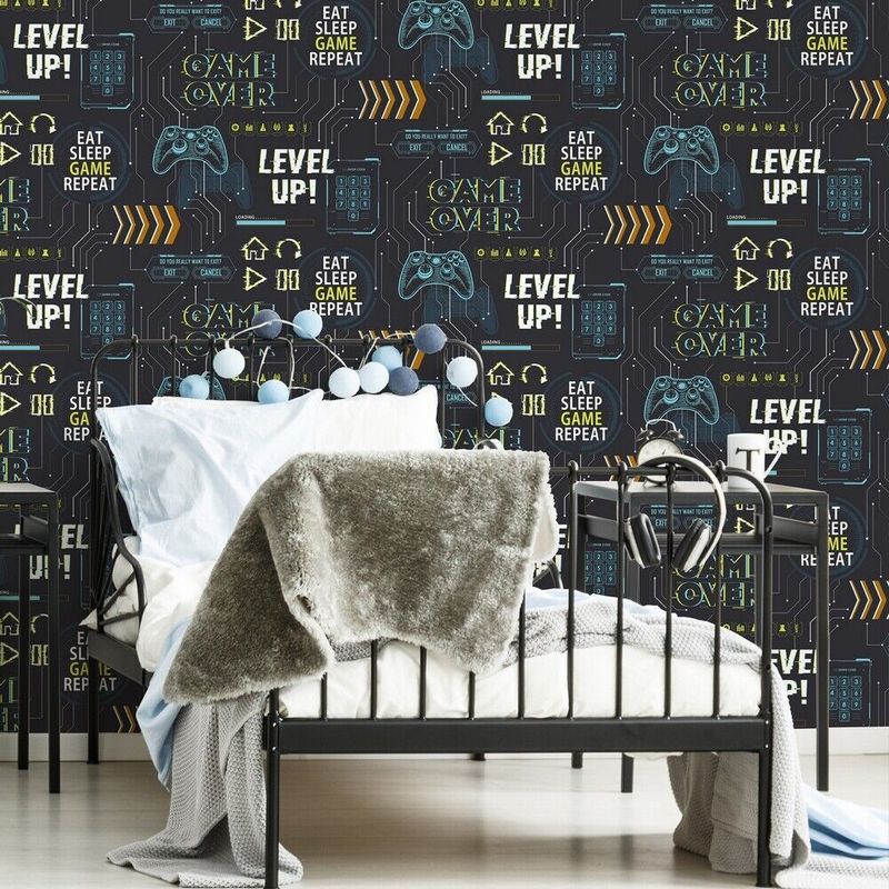 Game Over Black Children&#39;s Wallpaper