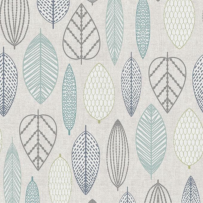Livia - Scandi Leaf Blue 103171