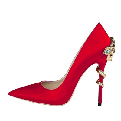 High elegance back decor heel 