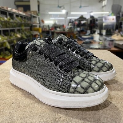 Animal skin print sneaker