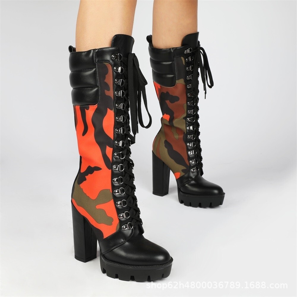Block heel boots