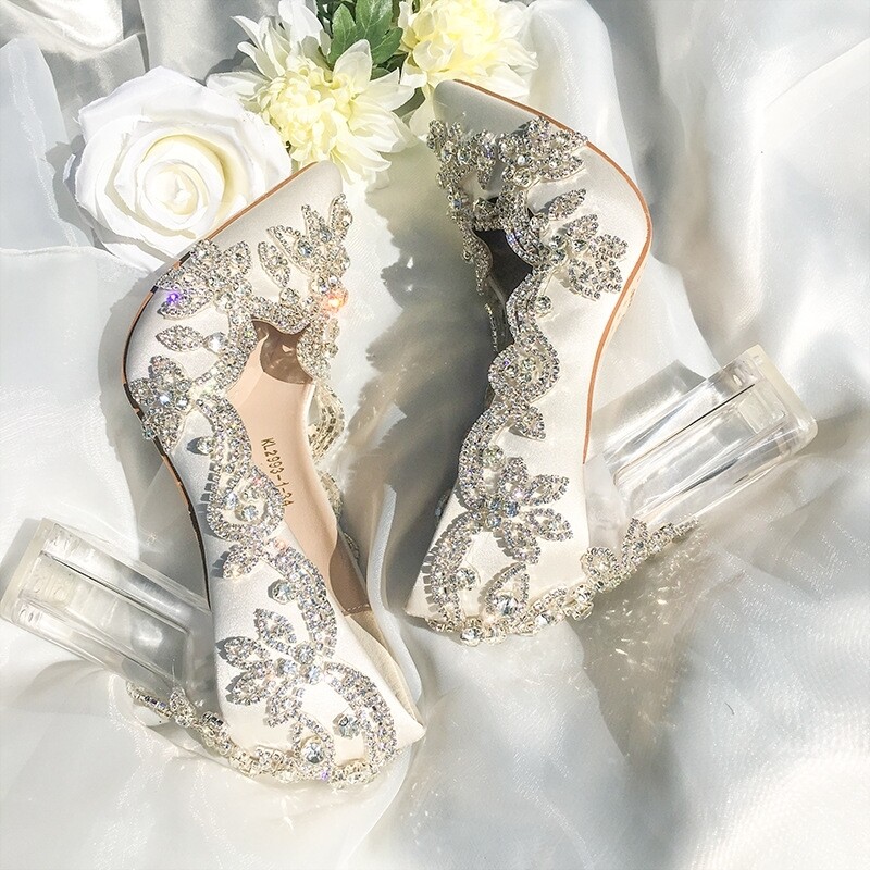 Bridal block heel 