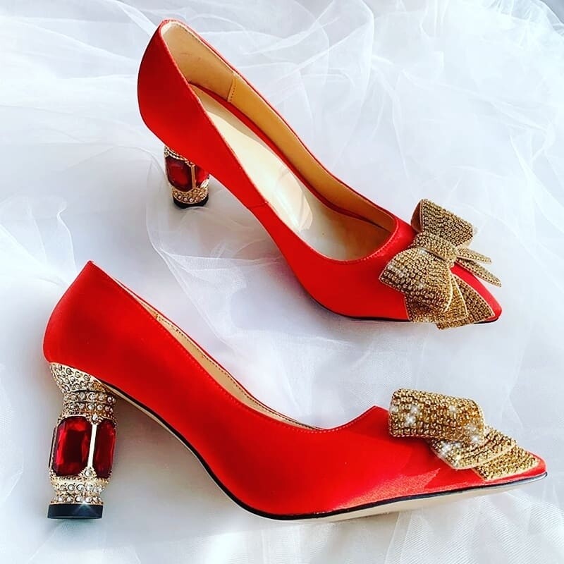 Glass block heel