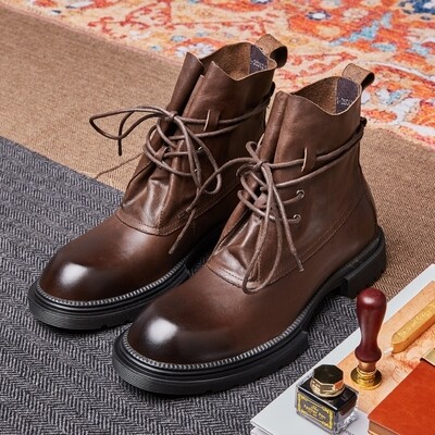 Mixed material boots 