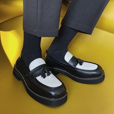 Black and white footwear 