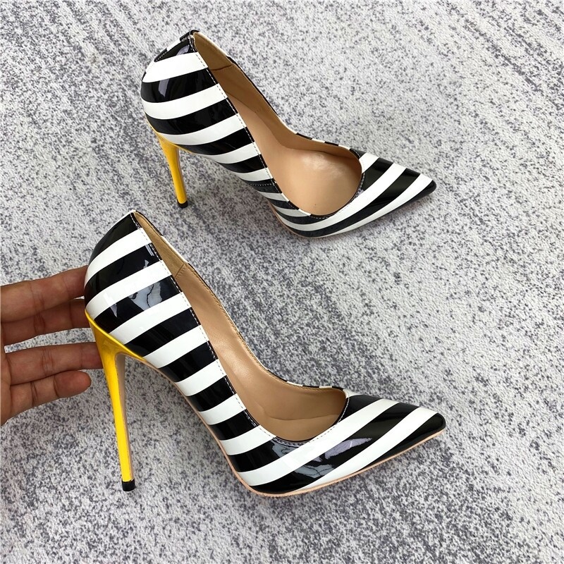 Zebra print heel