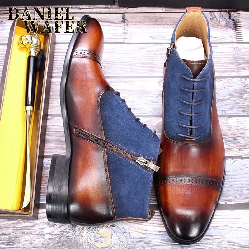 Half Jean ankle boots