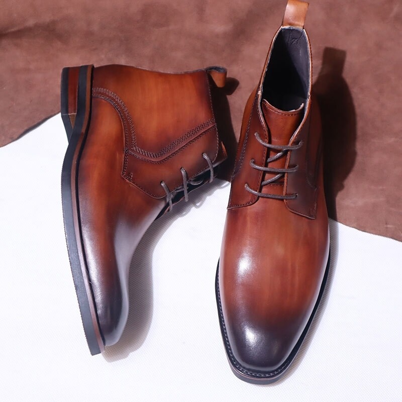 Brown leather shoes 
