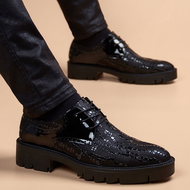 Lace black loafers 