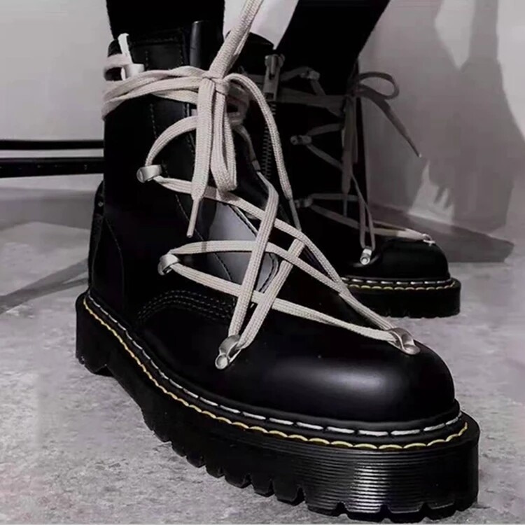 Cross lace boots 