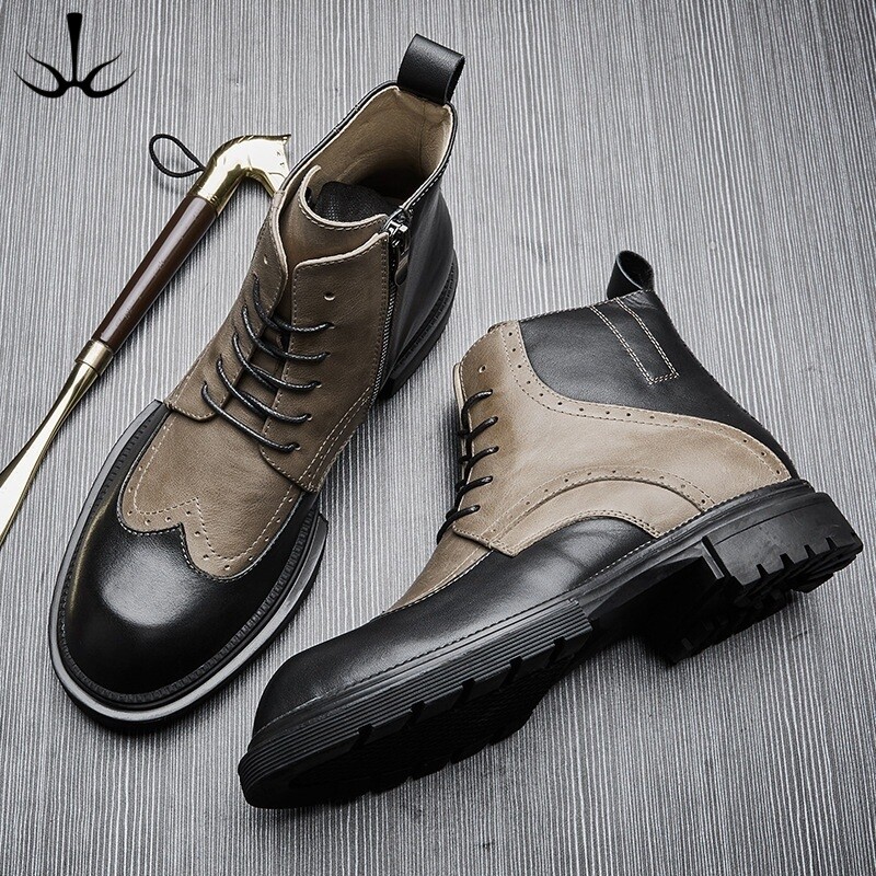 Mixed coloured boots  