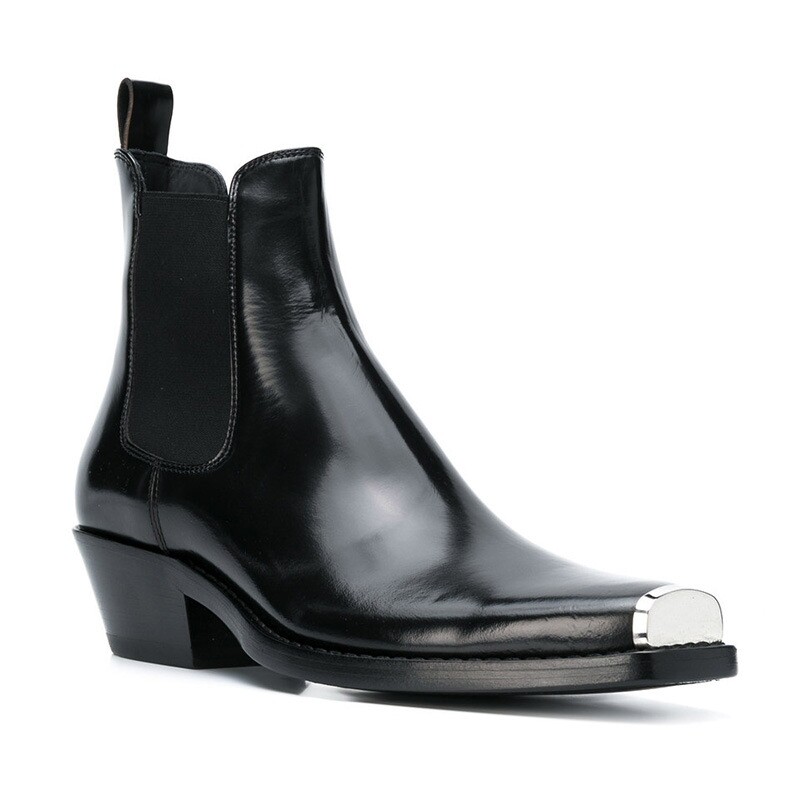 Half leather boots 