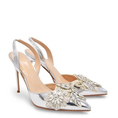 Silver wedding shoes 